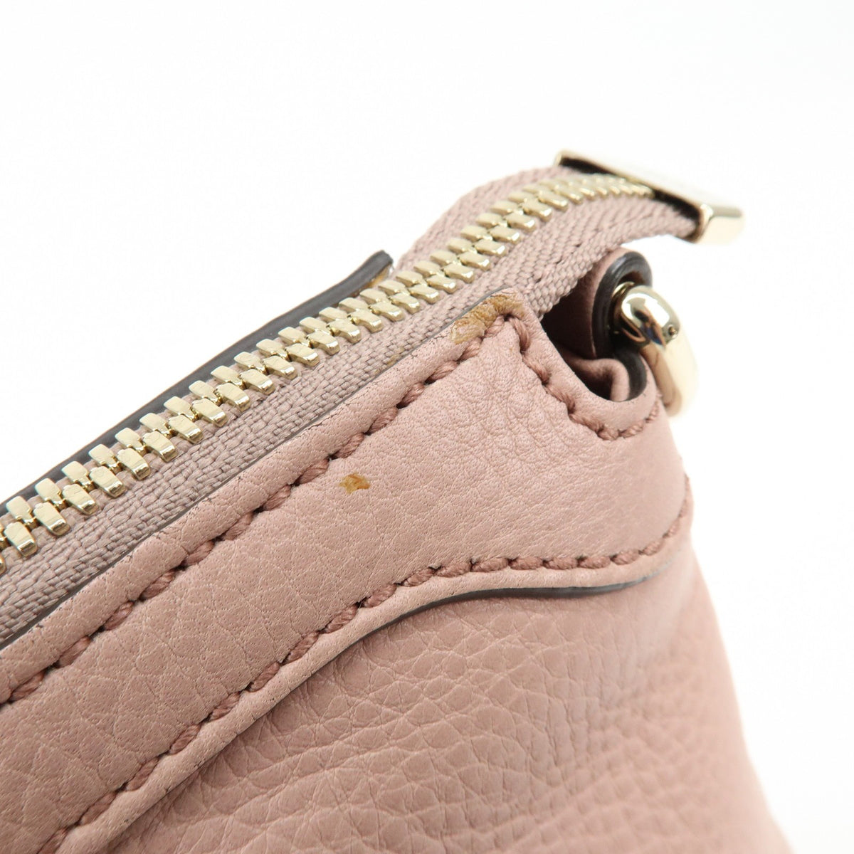 Gucci Soho Convertible Soft Top Handle Leather Pink Leather Handbag (Pre-Owned)