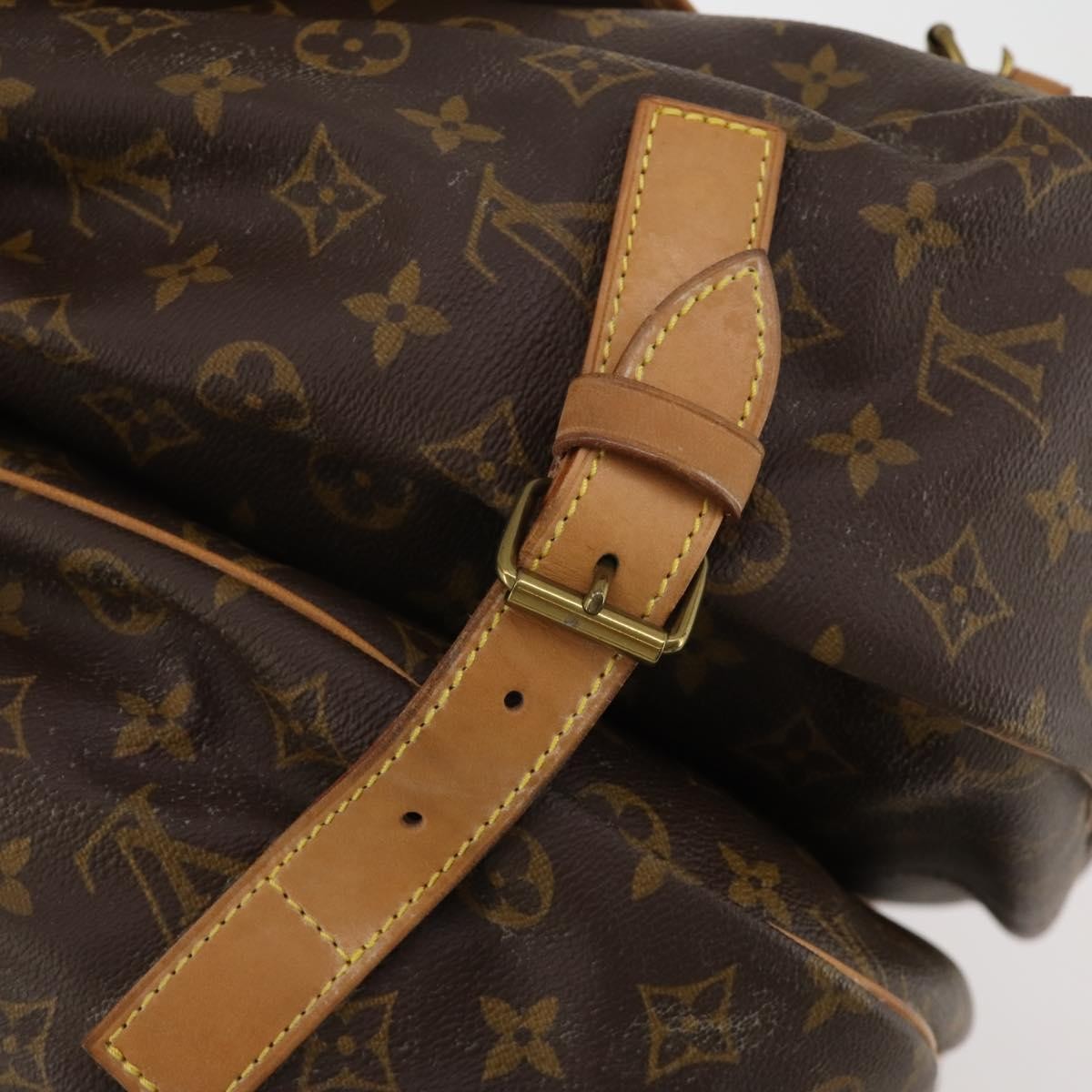 Louis Vuitton Saumur Monogram Canvas Brown Canvas Shoulder Bag Bag (Pre-Owned)
