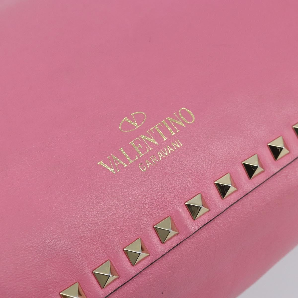 Valentino Garavani Rockstud Tote Soft Leather Pink Leather Tote Bag Bag (Pre-Owned)