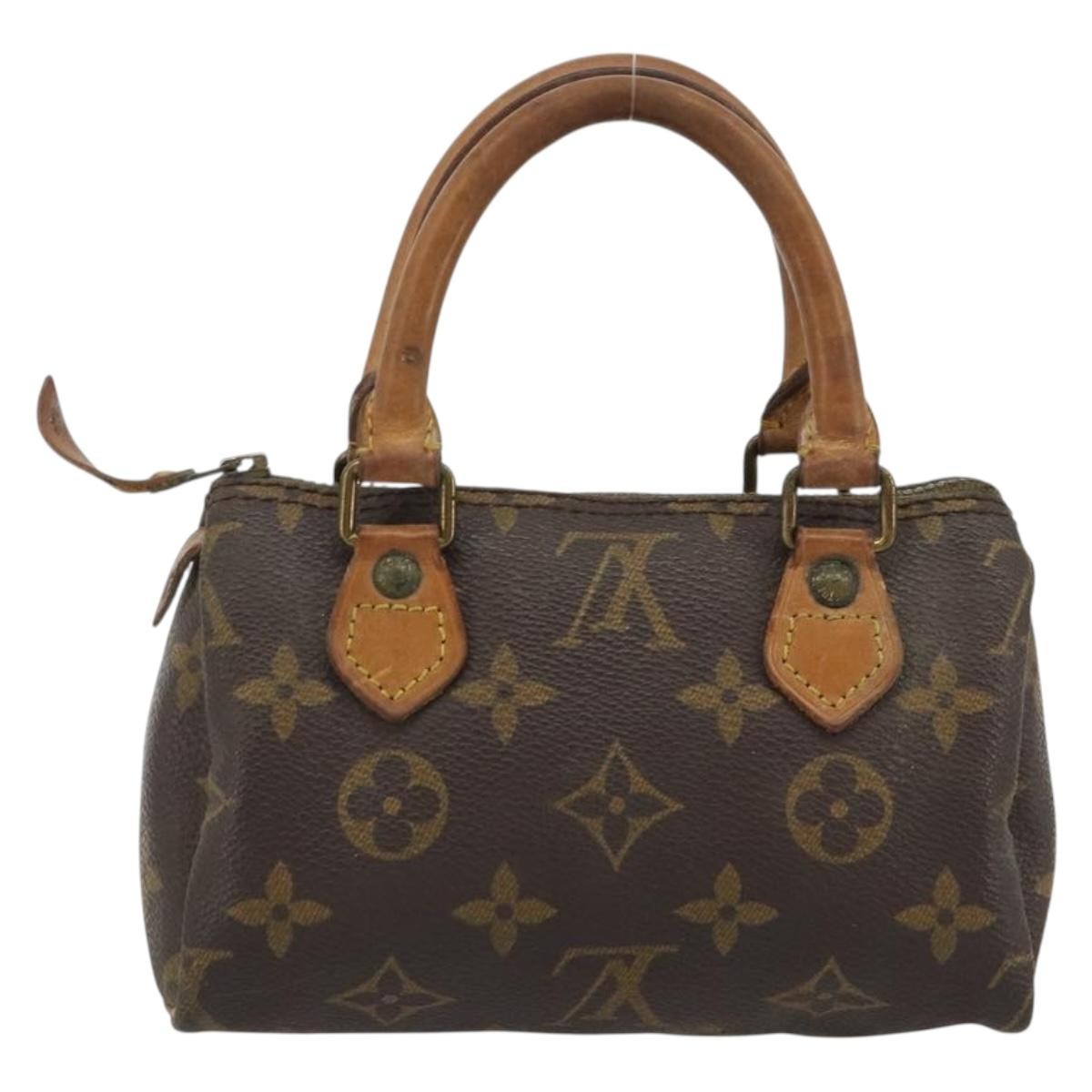Louis Vuitton Speedy Mini Hl Monogram Canvas Brown Canvas Handbag (Pre-Owned)