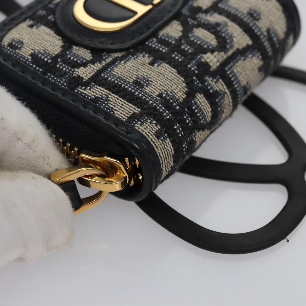 Christian Dior Trotter French Diorissimo Canvas Navy Canvas Wallets Accessory (Pre-Owned)