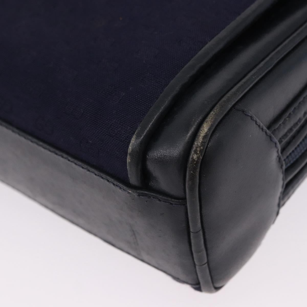 Gucci Micro Gg Canvas Canvas Navy Canvas Shoulder Bag Bag (Pre-Owned)