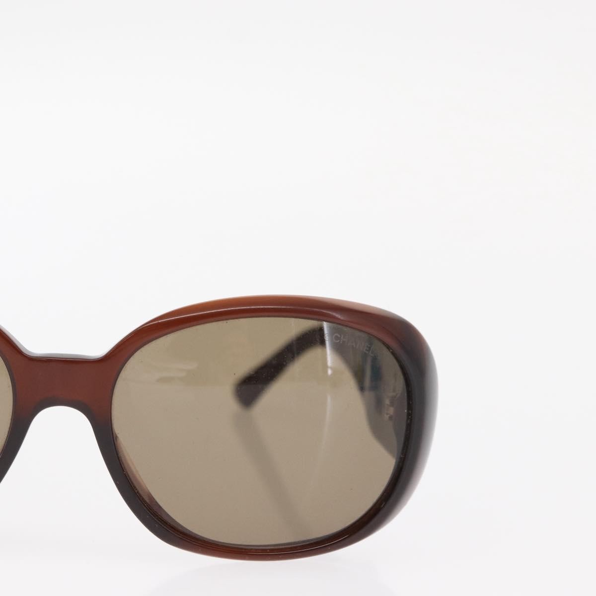 Chanel Camélia Plastic Brown Plastic Sunglasse Accessory (Pre-Owned)