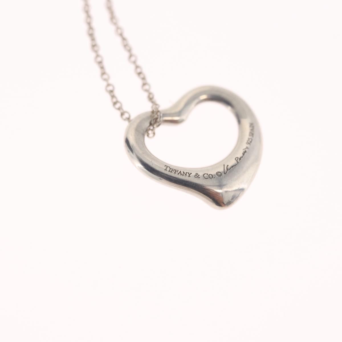Tiffany & Co. Elsa Peretti Open Heart Pendant Sterling Silver Silver Sterling_Silver Necklace Jewelry (Pre-Owned)