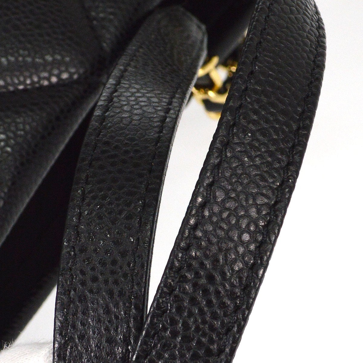 Chanel Timeless Cc Soft Quilted Caviar Black Leather Tote Bag Bag (Pre-Owned)