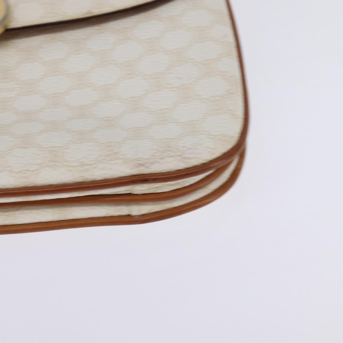 Celine Macadam Shoulder Pvc Leather White Canvas Bag (Pre-Owned)