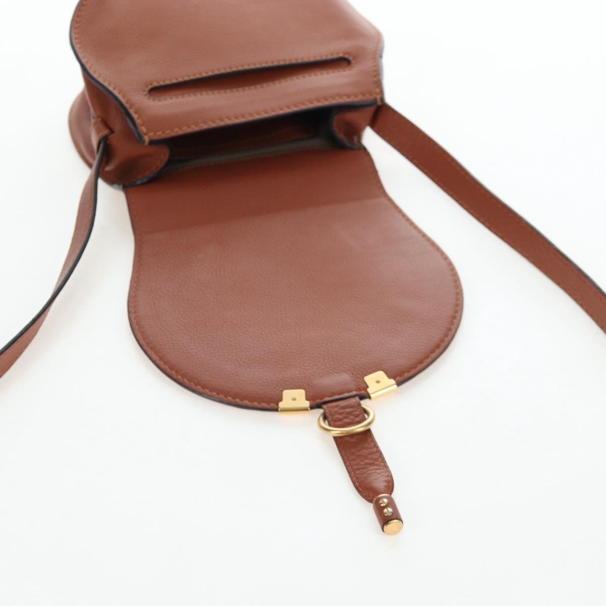 Chloe Marcie Leather Brown Leather Crossbody Bag Bag (Pre-Owned)