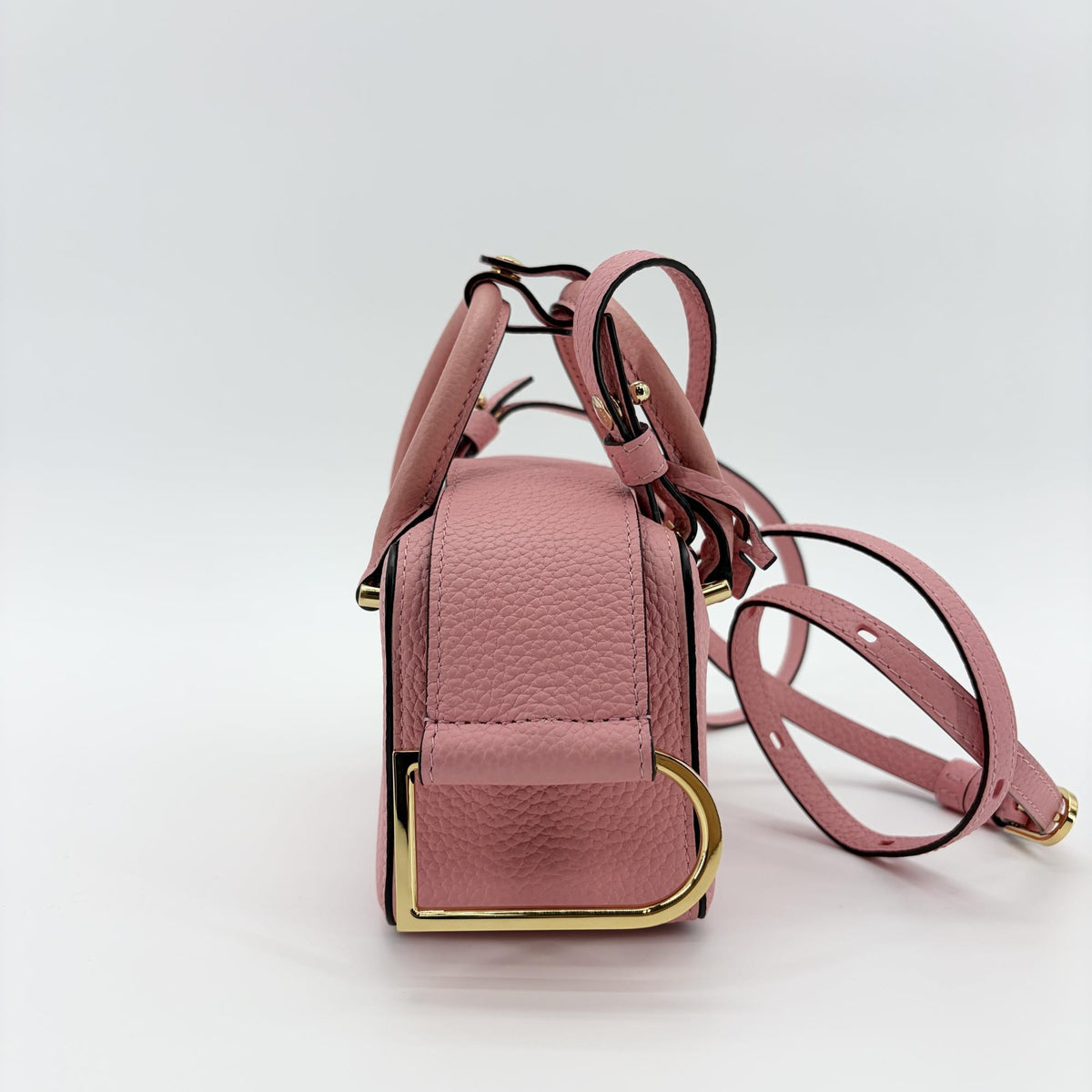 Delvaux Cool Box Leather Pink Leather Handbag (Pre-Owned)