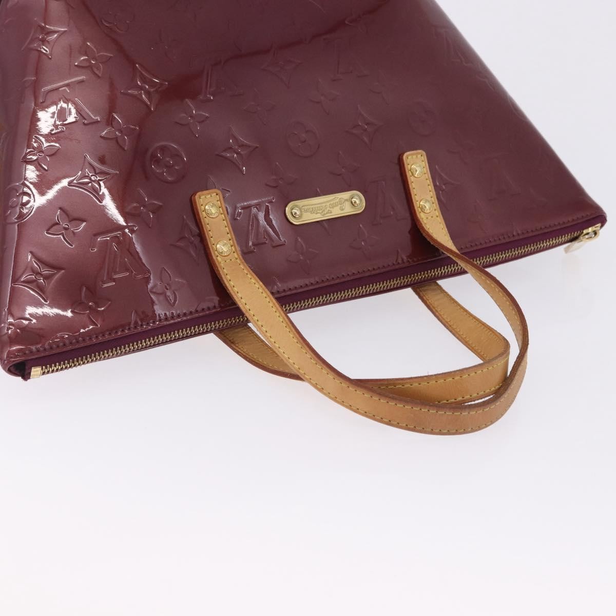 Louis Vuitton Bellevue Monogram Vernis Burgundy Patent_Leather Handbag (Pre-Owned)