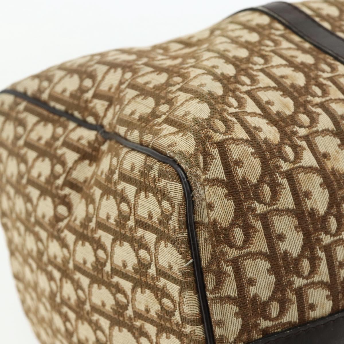 Christian Dior Vintage Trotter Canvas Brown Canvas Handbag (Pre-Owned)