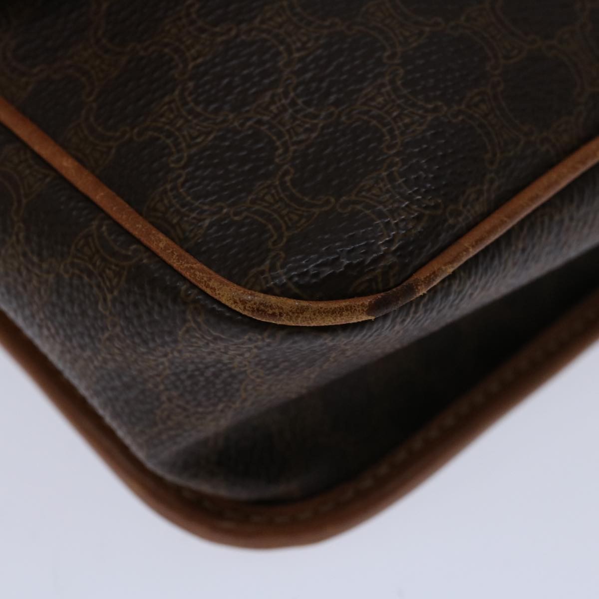Celine Circle Logo Canvas Brown Pvc Shoulder Bag Bag (Pre-Owned)