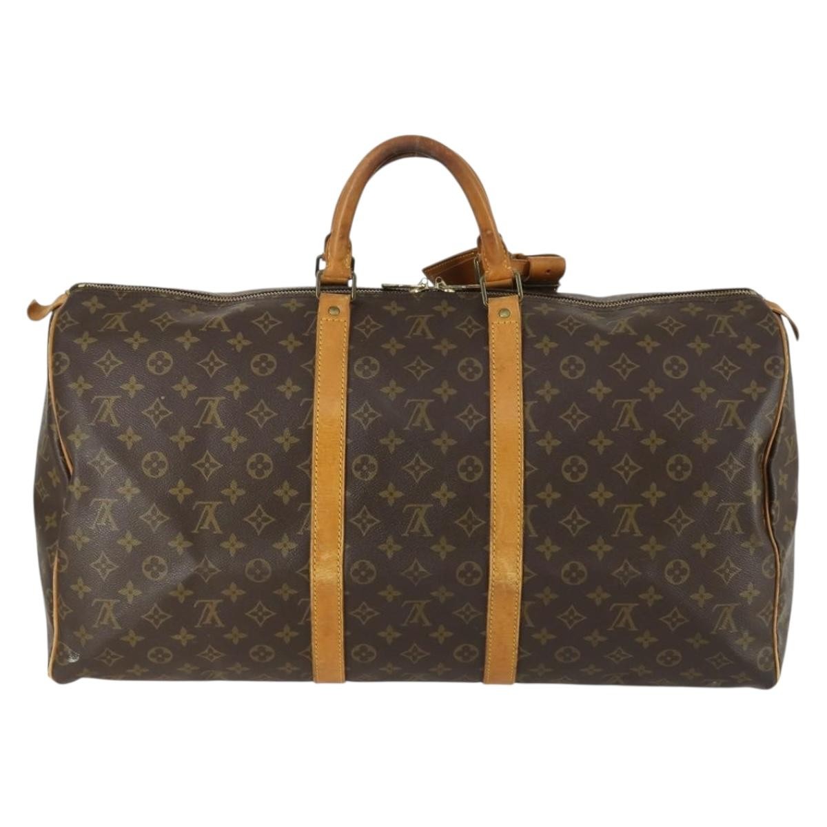 Louis Vuitton Keepall Monogram Canvas Brown Canvas Travel Bag Bag (Pre-Owned)