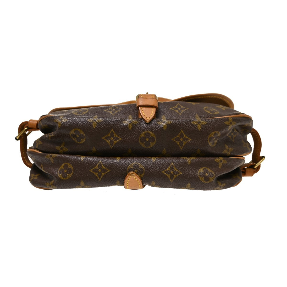Louis Vuitton Saumur Monogram Canvas Brown Canvas Shoulder Bag Bag (Pre-Owned)