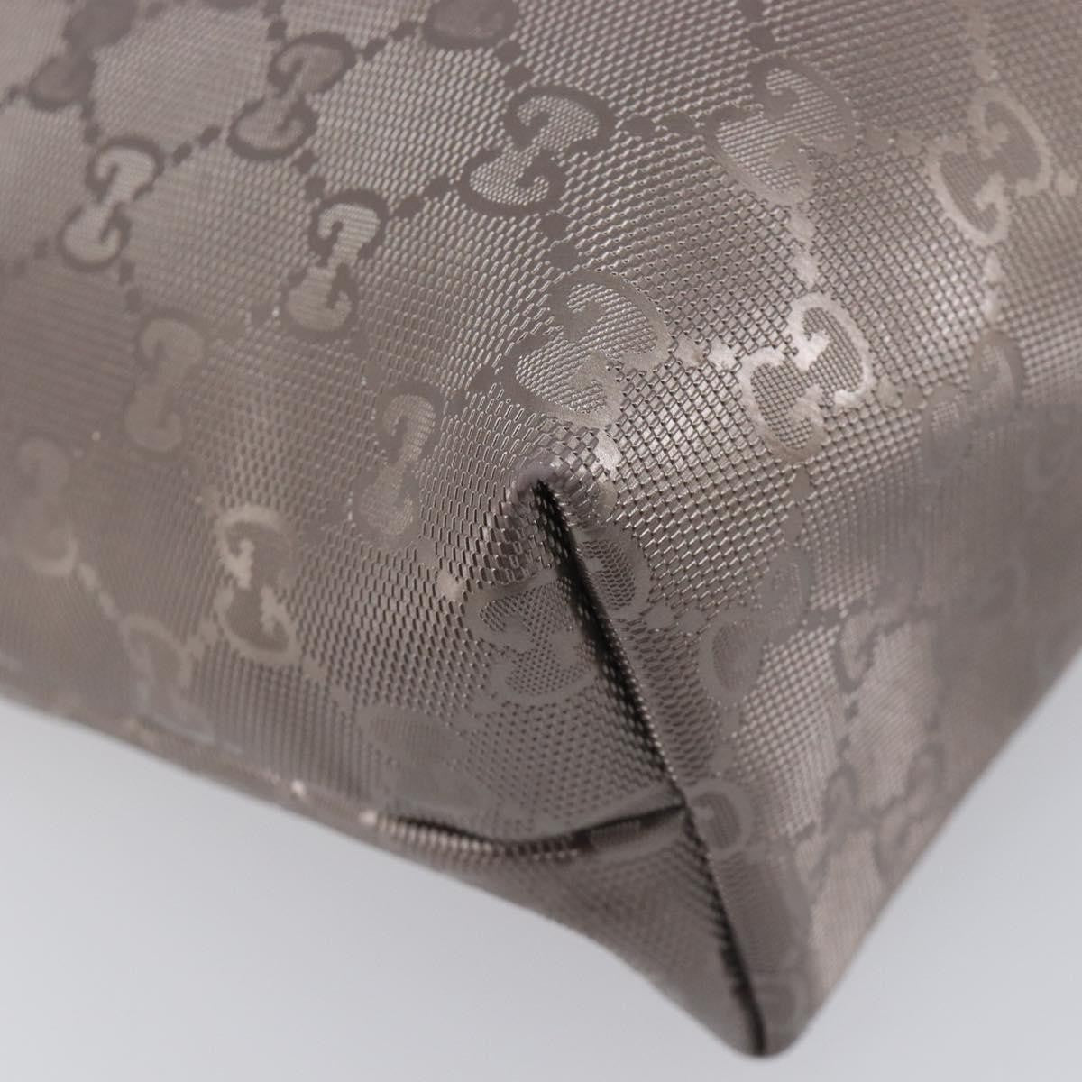 Gucci Tote Gg Imprime Silver Canvas Tote Bag Bag (Pre-Owned)