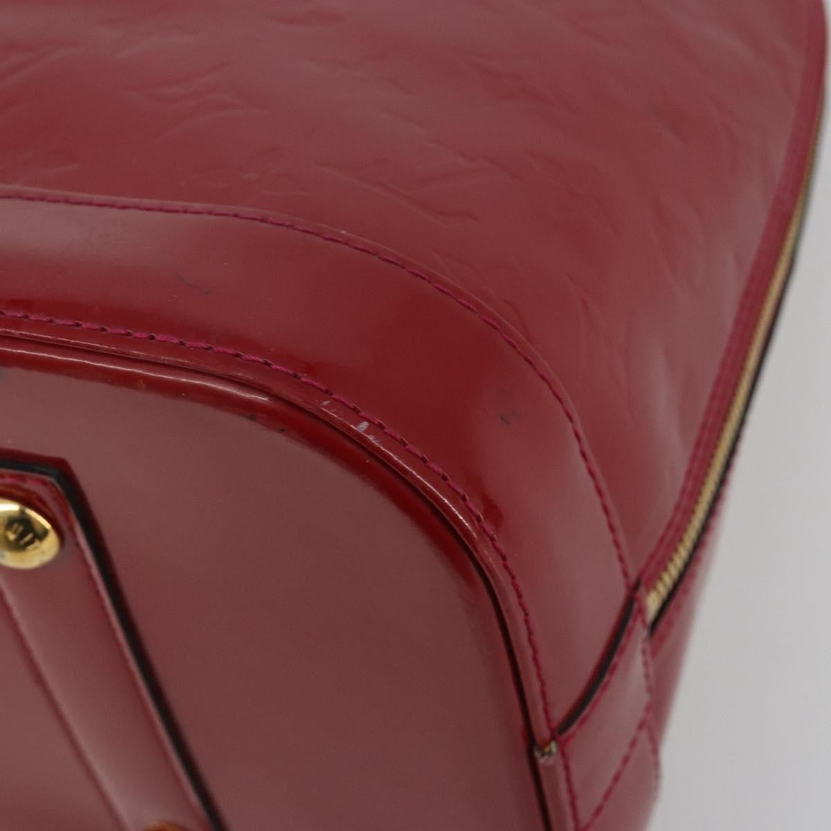 Louis Vuitton Alma Monogram Vernis Red Patent_Leather Handbag (Pre-Owned)