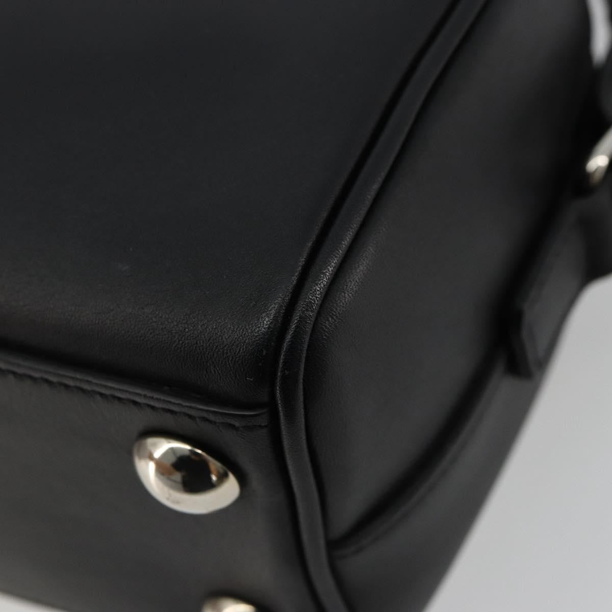 Saint Laurent Classic Baby Duffle Printed Leather Black Leather Handbag (Pre-Owned)