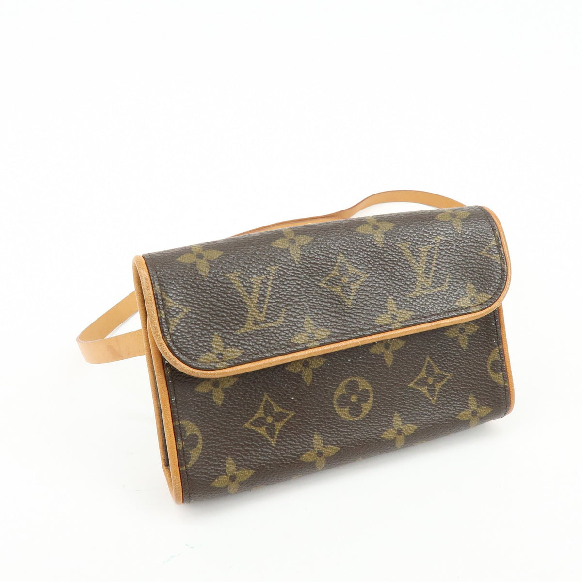 Louis Vuitton Florentine Waist Monogram Canvas Brown Canvas Handbag (Pre-Owned)