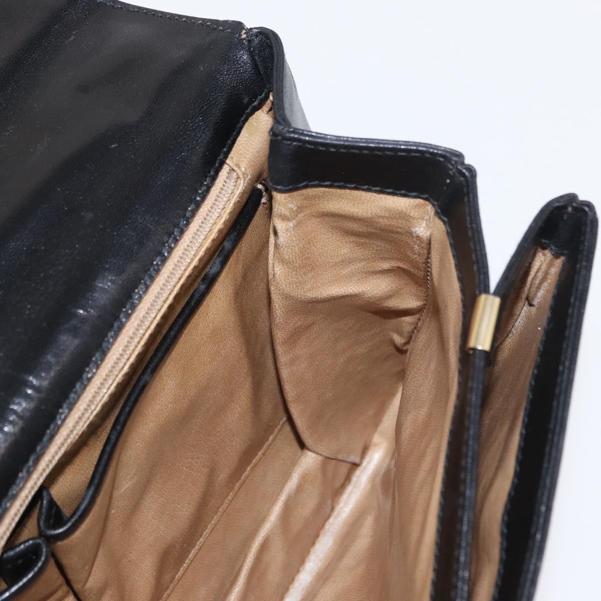 Celine Handbag Leather Black Leather Handbag (Pre-Owned)