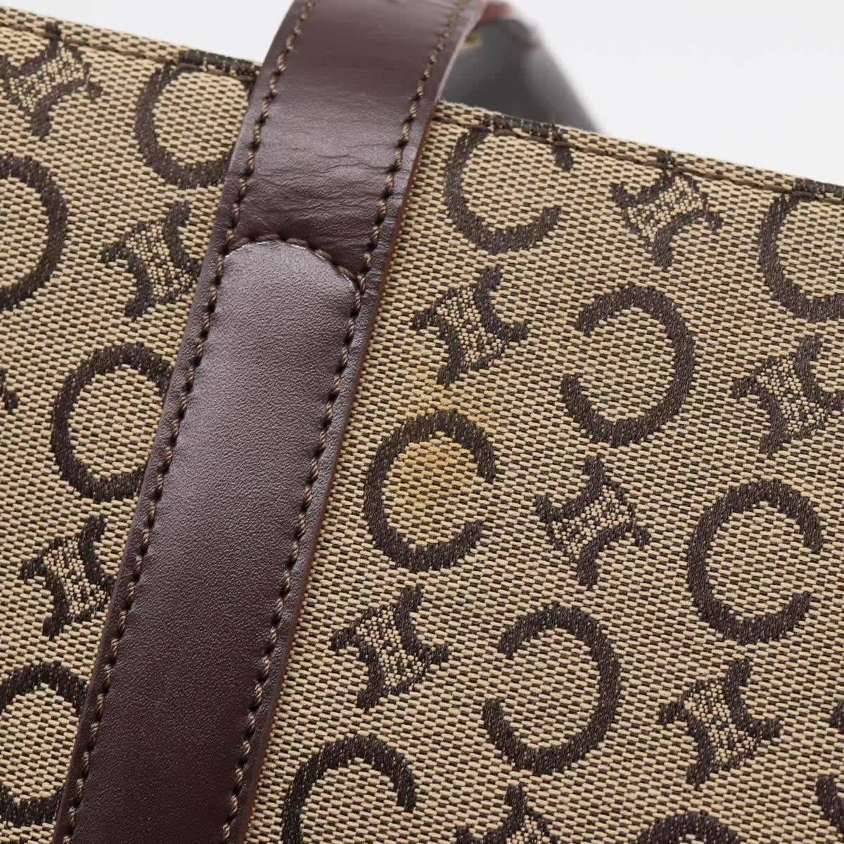Celine C Macadam Canvas And Leather Beige Canvas Tote Bag Bag (Pre-Owned)