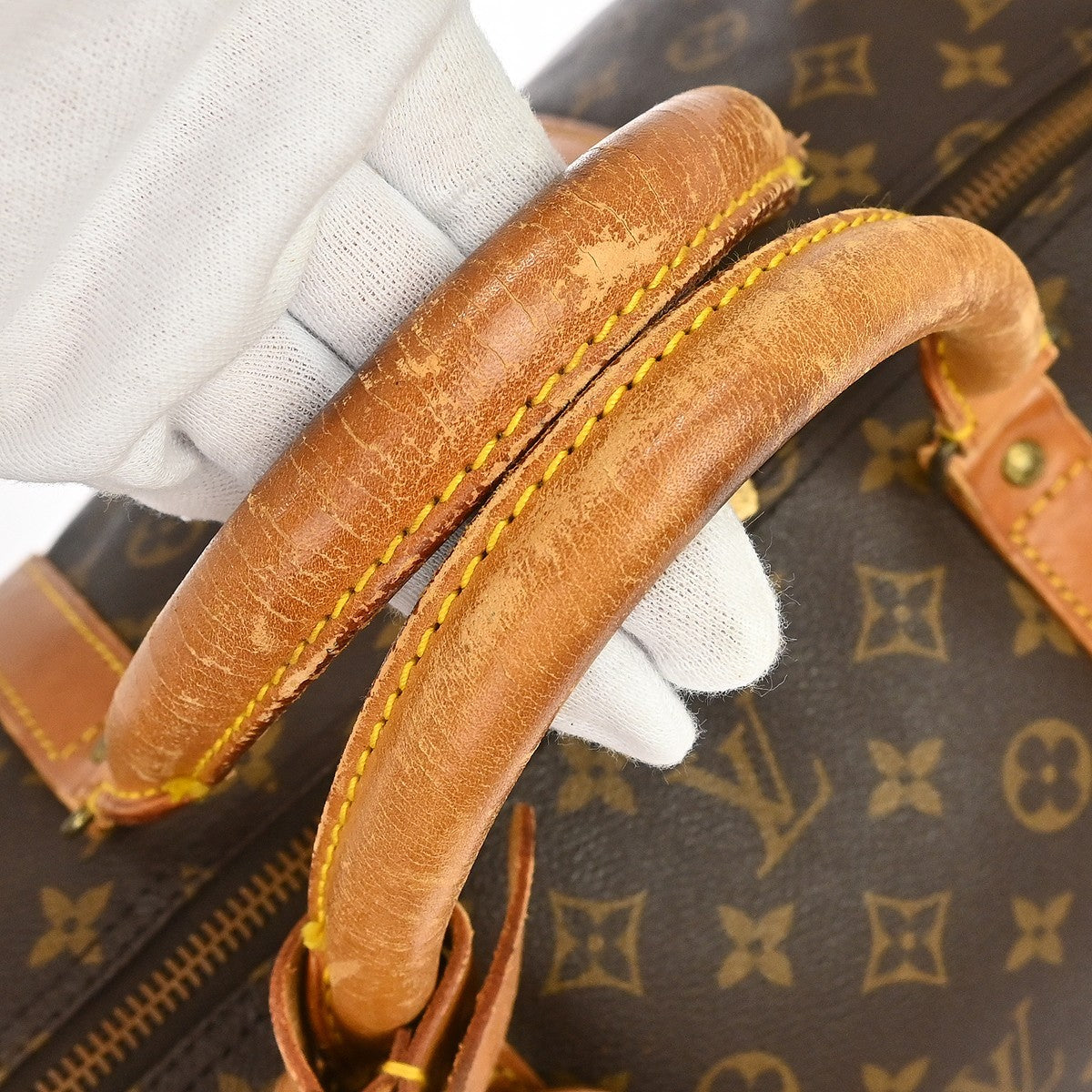 Louis Vuitton Keepall Bandouliere Monogram Canvas Brown Canvas Travel Bag Bag (Pre-Owned)