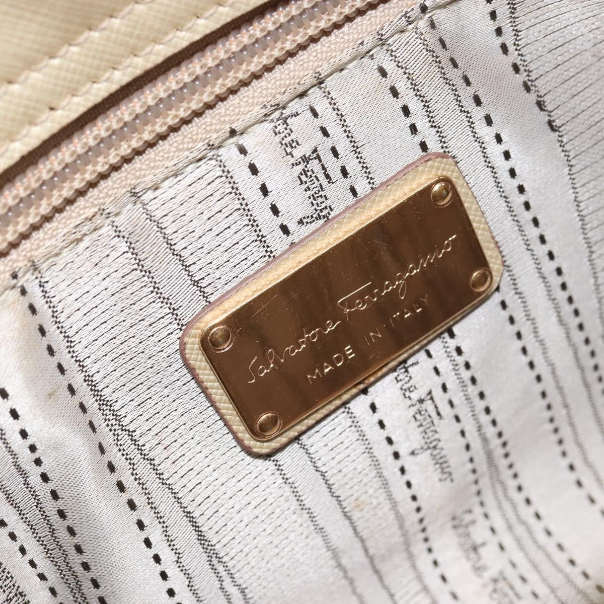 Salvatore Ferragamo Gancini Leather Gold Leather Shoulder Bag Bag (Pre-Owned)