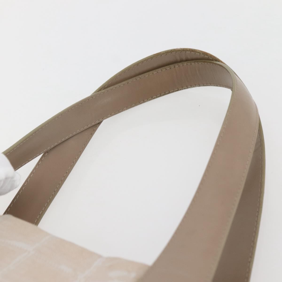 Chanel Travel Line Tote Nylon Beige Nylon Bag (Pre-Owned)