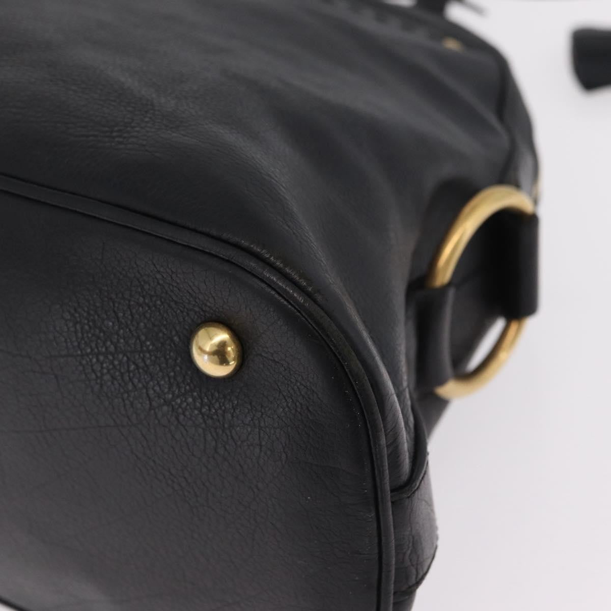 Saint Laurent Muse Leather Black Leather Shoulder Bag Bag (Pre-Owned)