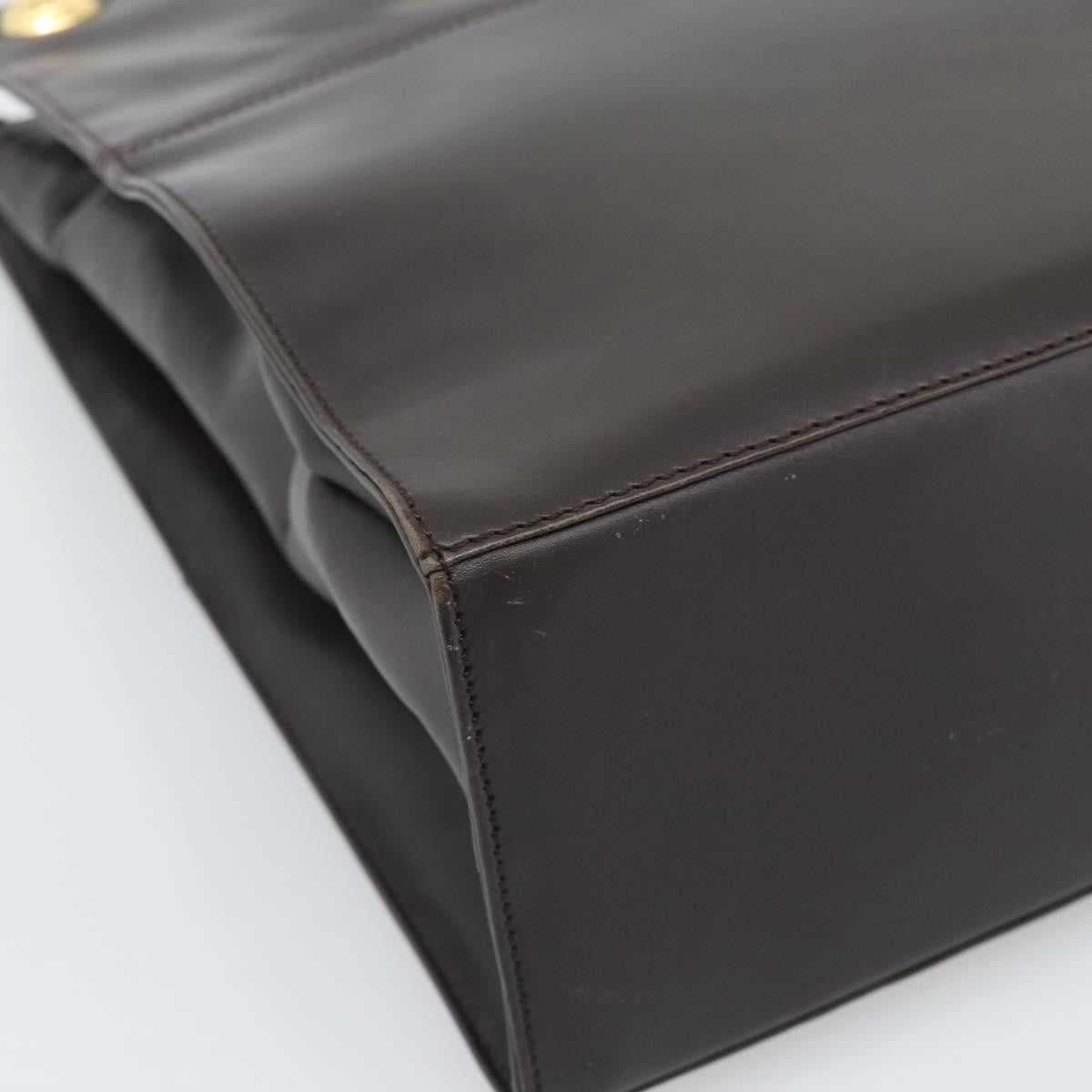 Salvatore Ferragamo Vintage Leather Brown Leather Tote Bag Bag (Pre-Owned)