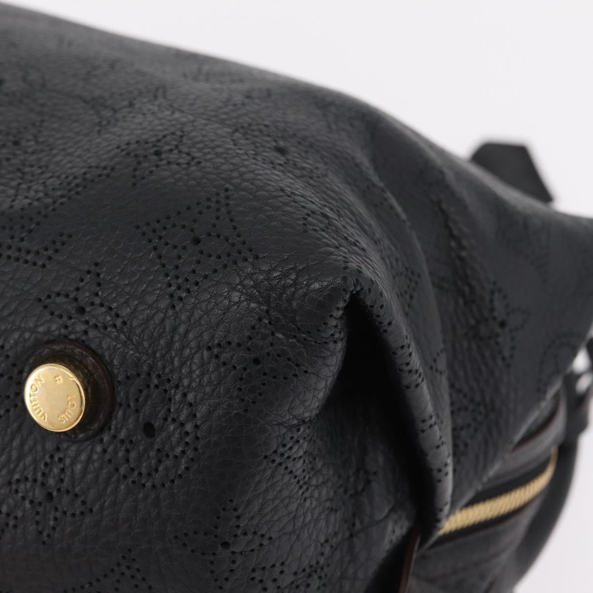 Louis Vuitton Galatea Mahina Leather Black Leather Handbag (Pre-Owned)