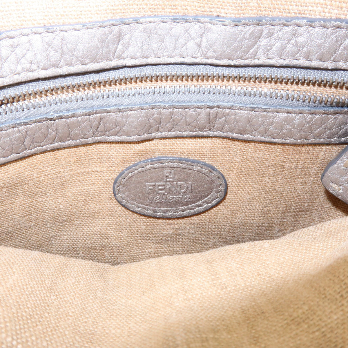 Fendi Selleria Leather Neutral Leather Crossbody Bag Bag (Pre-Owned)