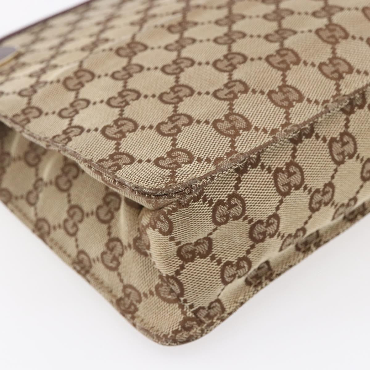 Gucci Eclipse Messenger Gg Canvas Beige Canvas Shoulder Bag Bag (Pre-Owned)