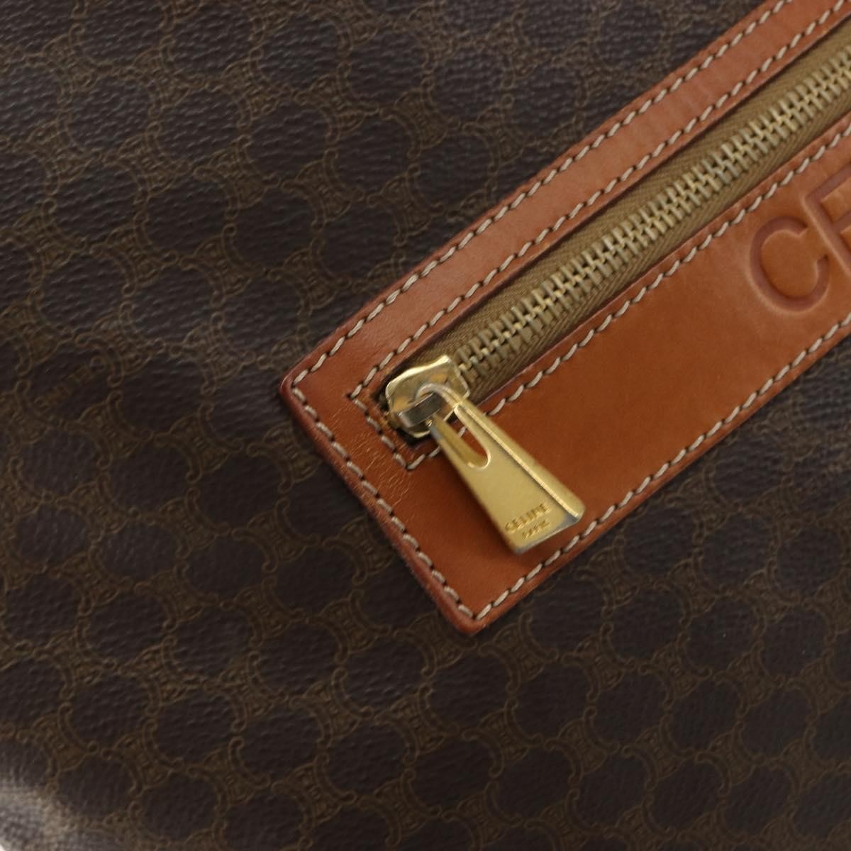 Celine Vintage Macadam Canvas Brown Canvas Tote Bag Bag (Pre-Owned)