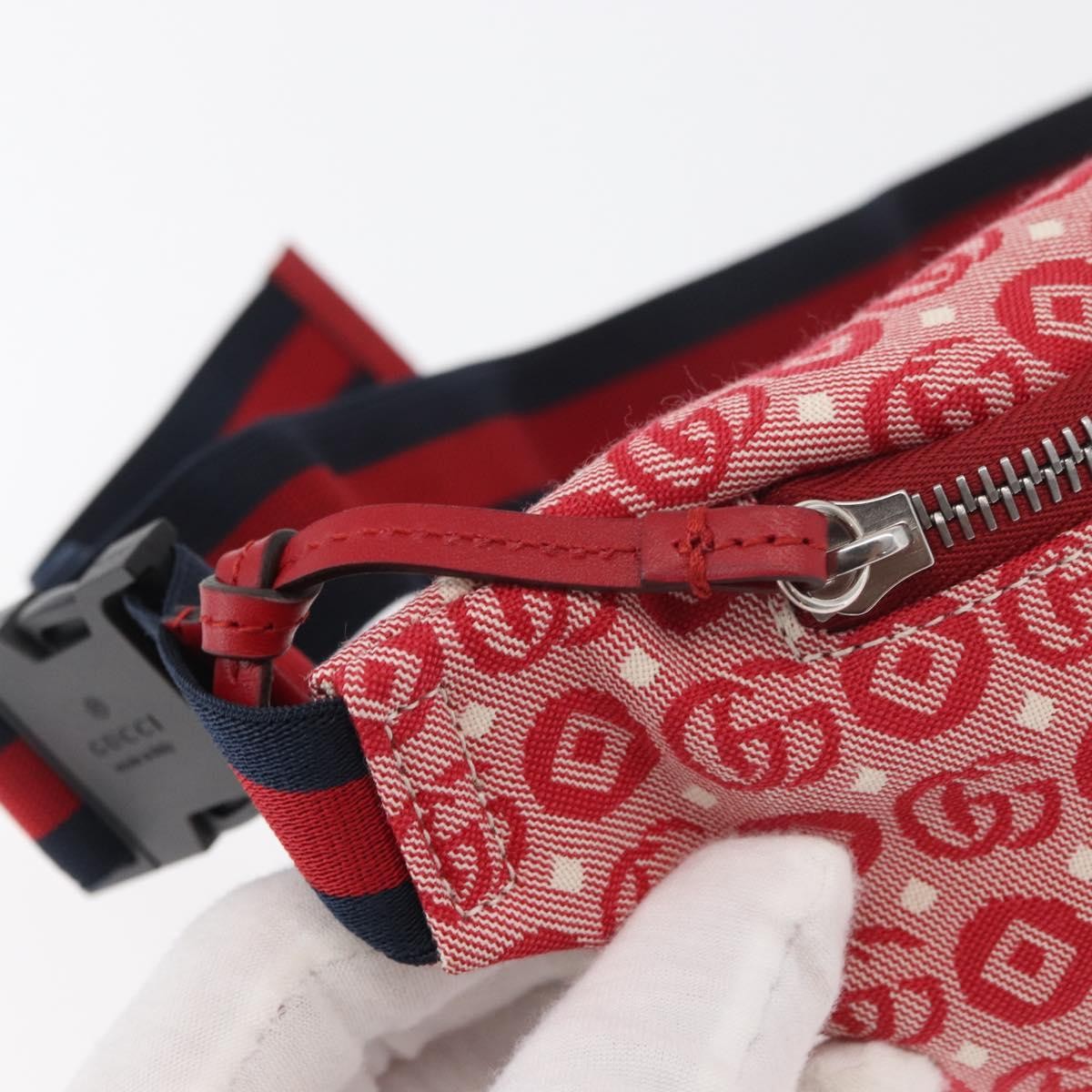 Gucci Children's Belt Printed Coated Canvas Red Canvas Handbag (Pre-Owned)