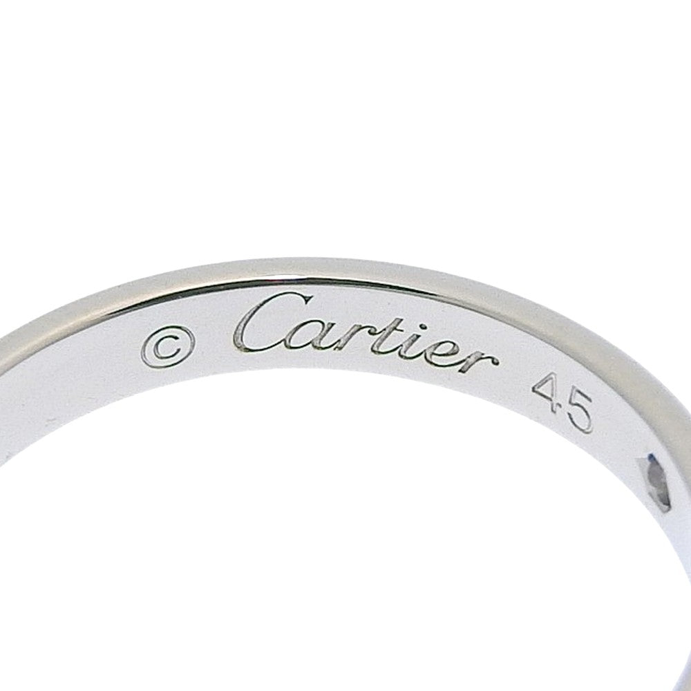 Cartier 1895 Wedding Band Platinum With Diamond Silver Platinum Ring Jewelry (Pre-Owned)