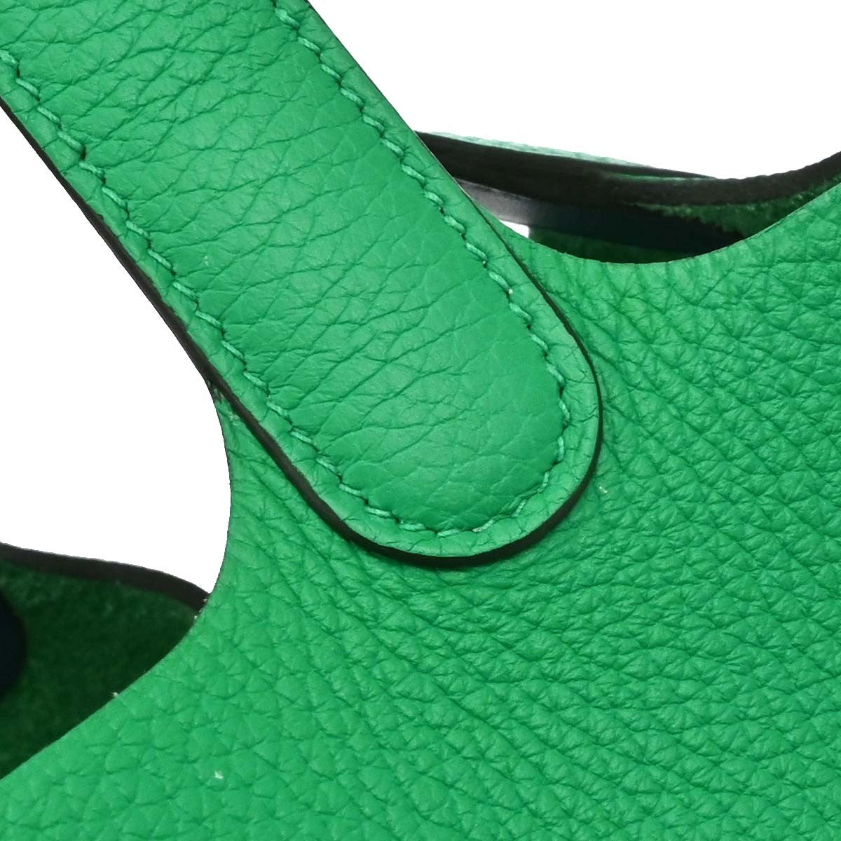Hermes Picotin Lock Clemence Green Leather Handbag (Pre-Owned)