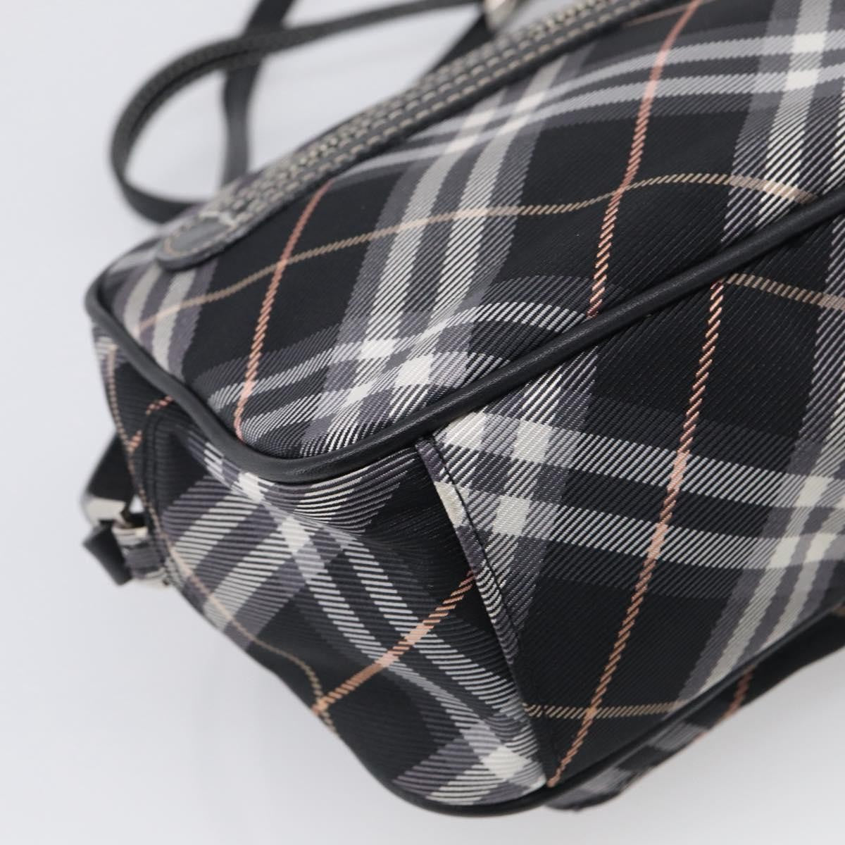 Burberry Nova Check Blue Label Nylon Black Nylon Shoulder Bag Bag (Pre-Owned)