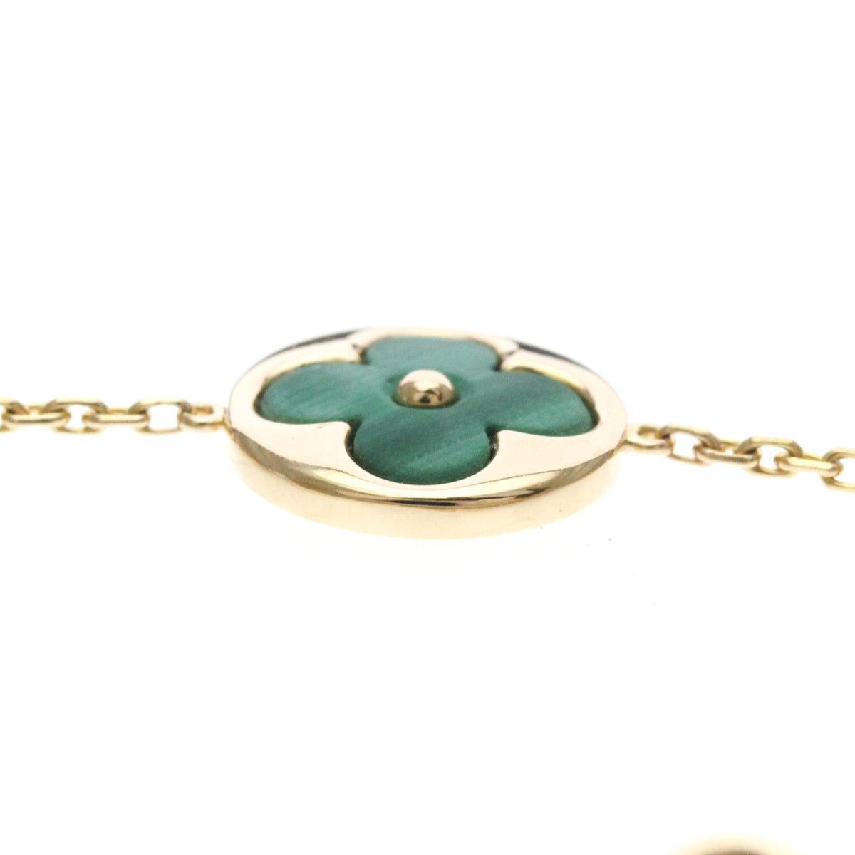 Louis Vuitton Color Blossom Bb 18K Rose Gold With Malachite And Diamond Gold Rose_Gold Bracelet Jewelry (Pre-Owned)