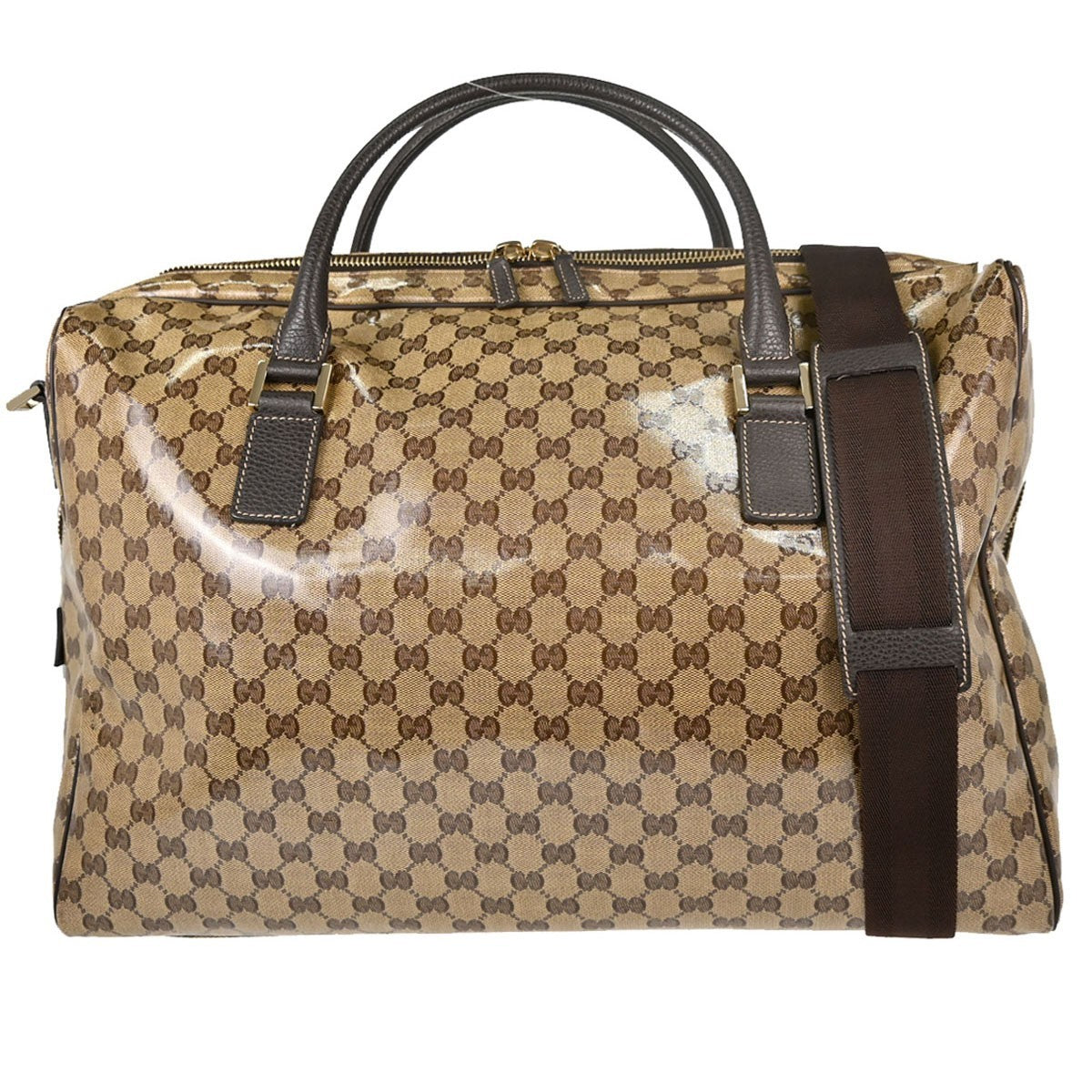 Gucci Gg Top Handle Gg Matelasse Leather Beige Pvc Tote Bag Bag (Pre-Owned)