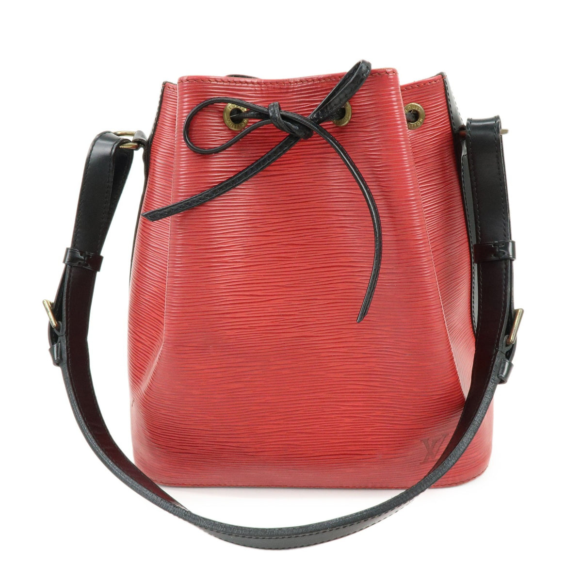 Louis Vuitton Bicolor Petit Noe Epi Leather Red Leather Handbag (Pre-Owned)
