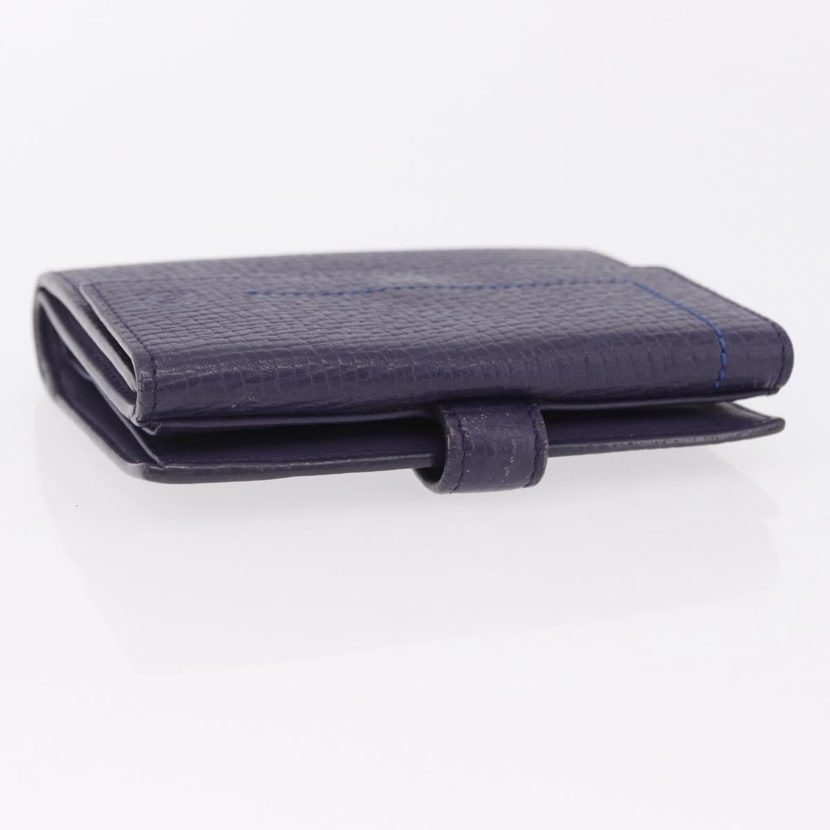 Loewe Anagram Trifold Flap Leather Purple Leather Wallets Accessory (Pre-Owned)
