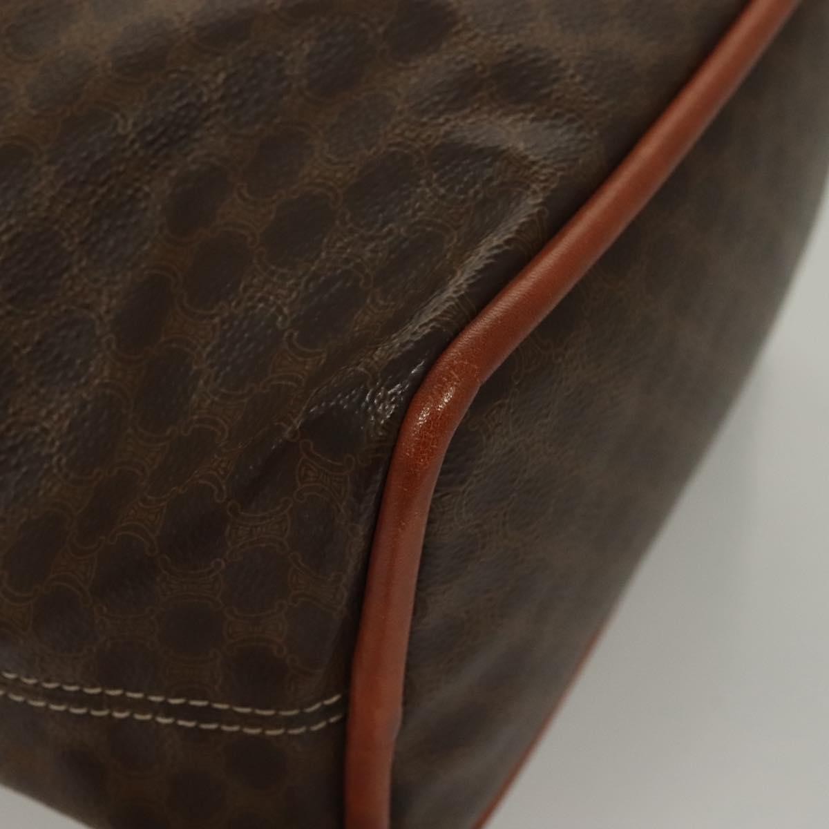 Celine Macadam Macadam With Leather Brown Canvas Handbag (Pre-Owned)