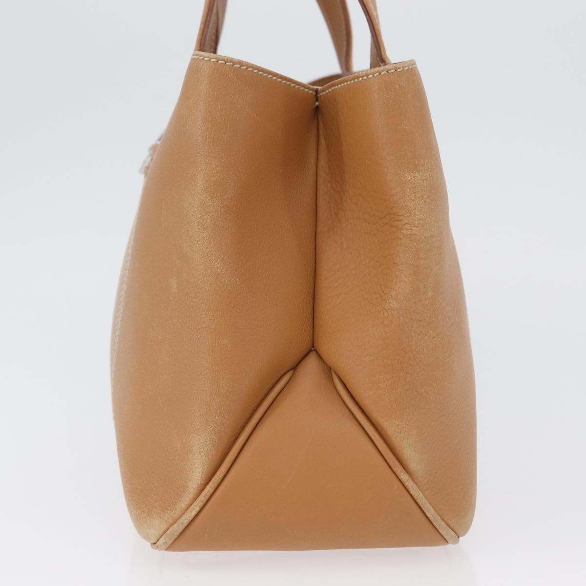 Salvatore Ferragamo Vintage Leather Beige Leather Handbag (Pre-Owned)