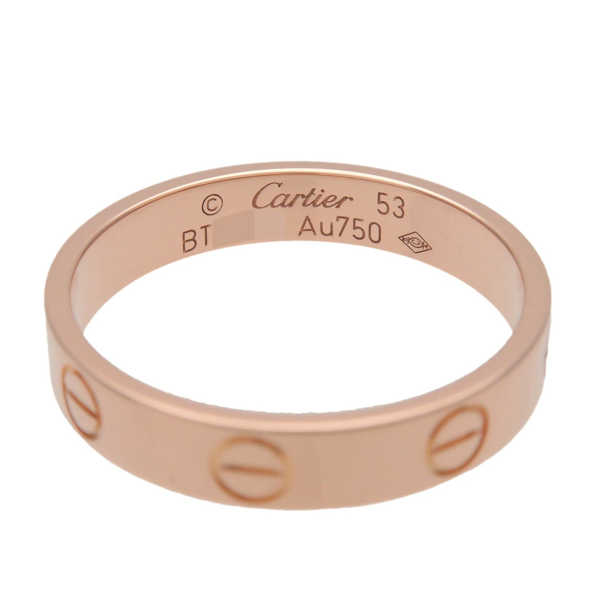 Cartier Love Band 18K Rose Gold Pink Rose_Gold Ring Jewelry (Pre-Owned)