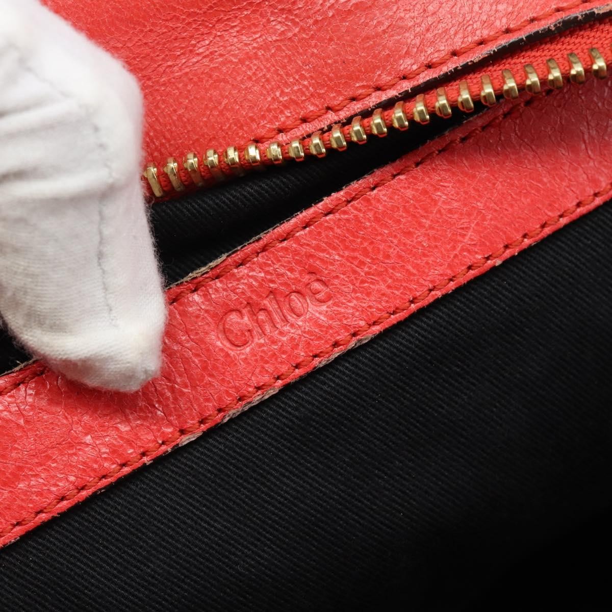 Chloe Ethel Leather Red Leather Handbag (Pre-Owned)