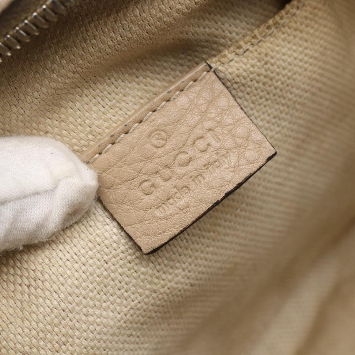 Gucci Soho Disco Leather Beige Leather Shoulder Bag Bag (Pre-Owned)