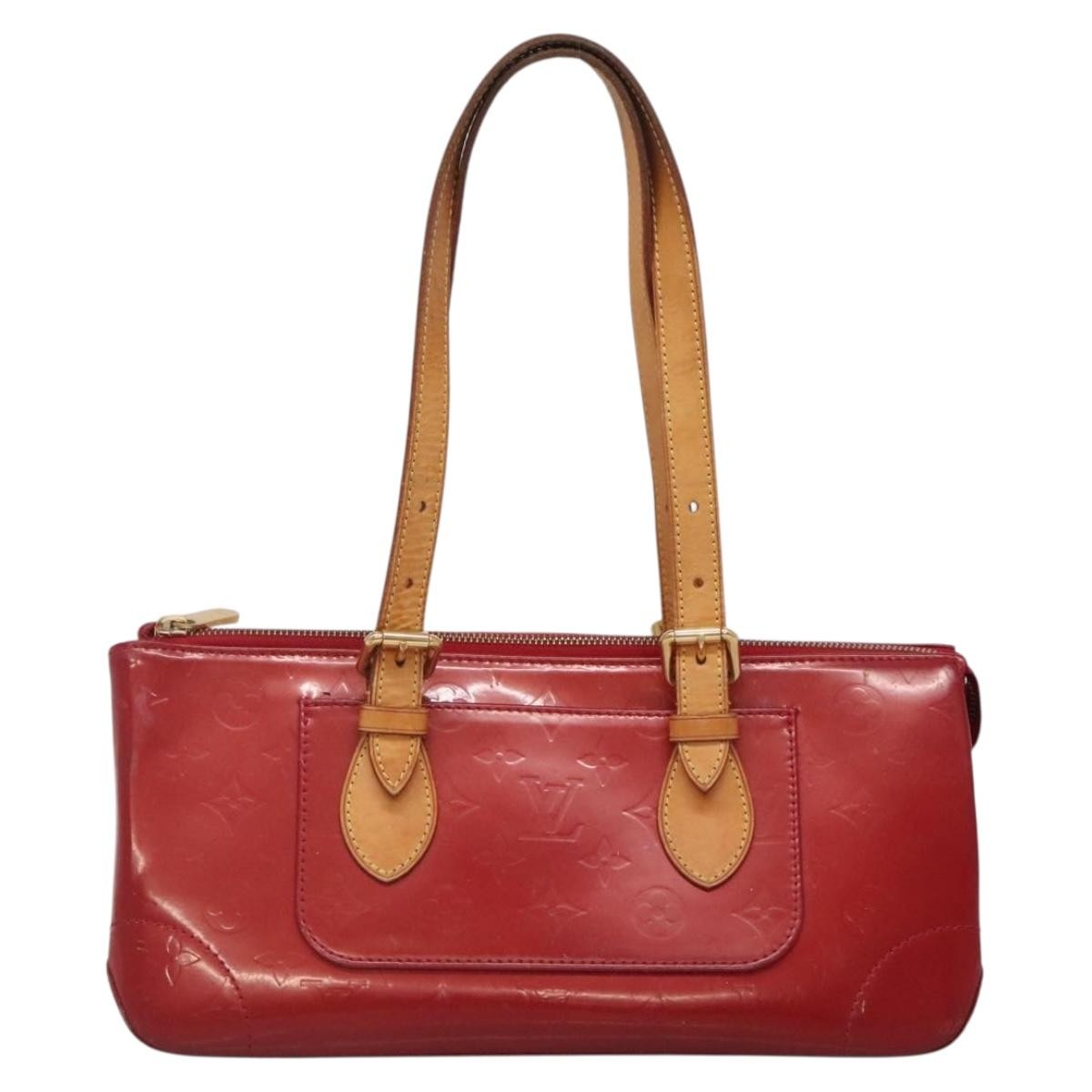 Louis Vuitton Rosewood Avenue Monogram Vernis Red Patent_Leather Handbag (Pre-Owned)