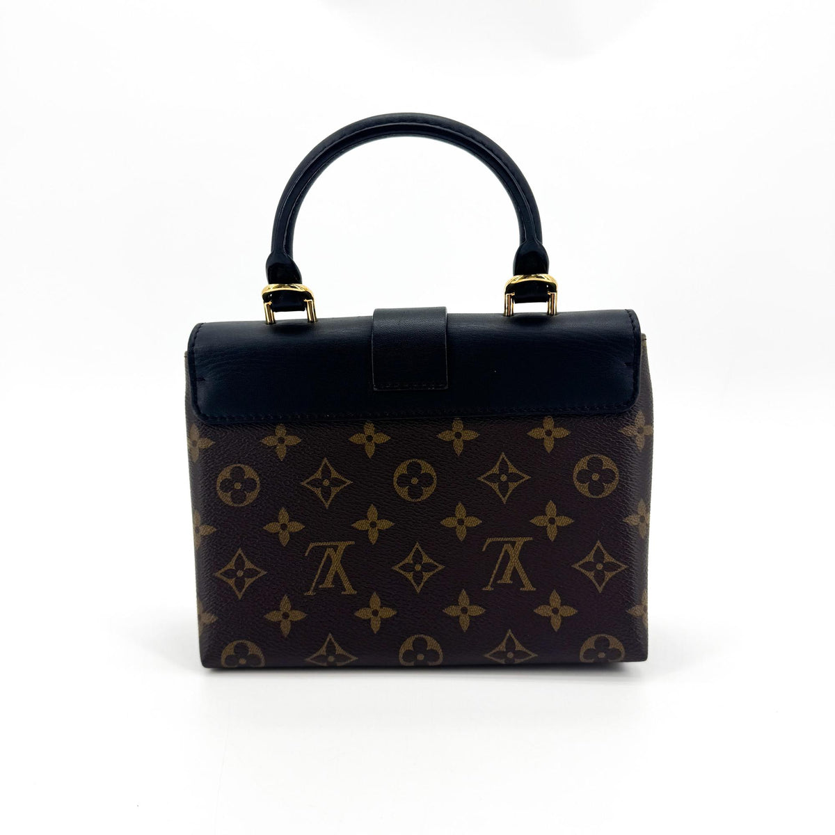 Louis Vuitton Locky Monogram Canvas With Leather Black Canvas Handbag (Pre-Owned)