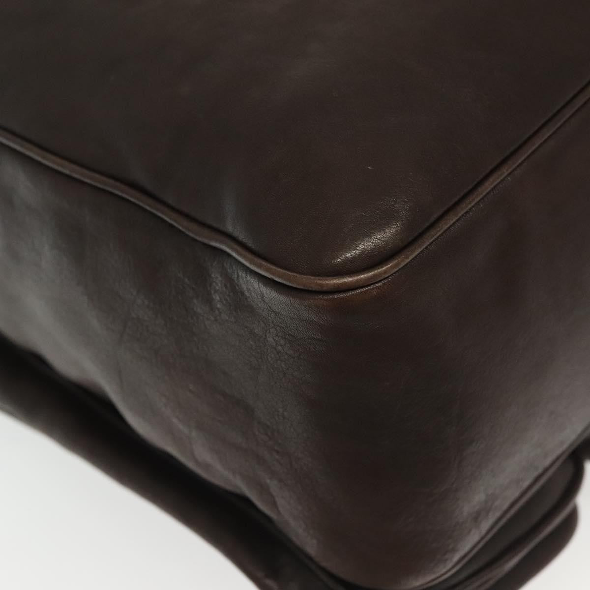 Bottega Veneta Intrecciato Shoulder Leather Brown Leather Shoulder Bag Bag (Pre-Owned)