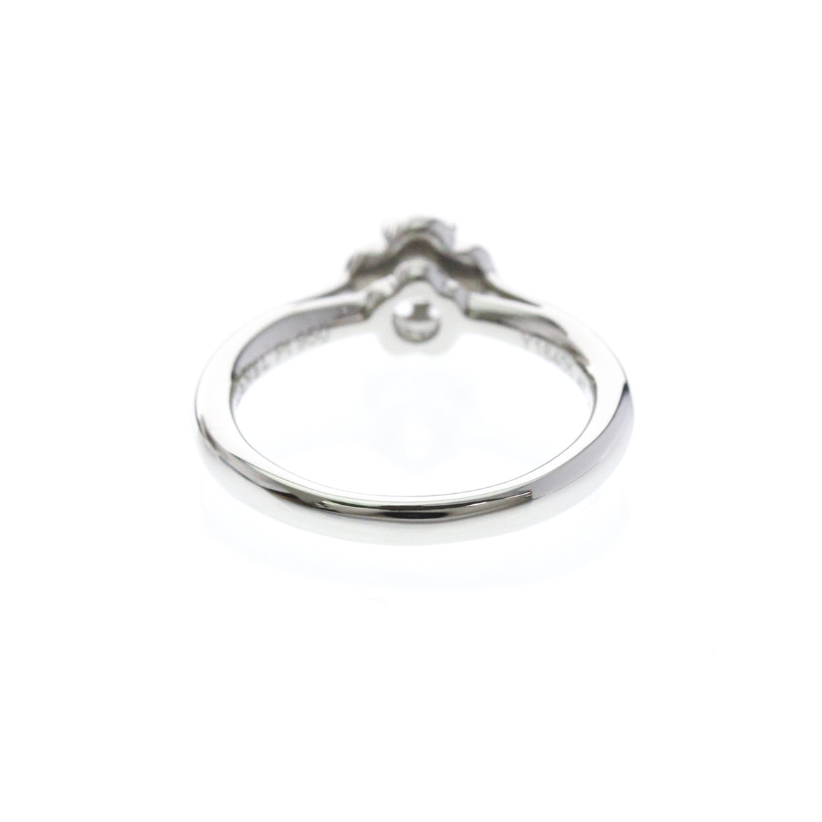 Chanel Extrait De Camelia 18K Rose Gold With Diamond Silver Platinum Ring Jewelry (Pre-Owned)