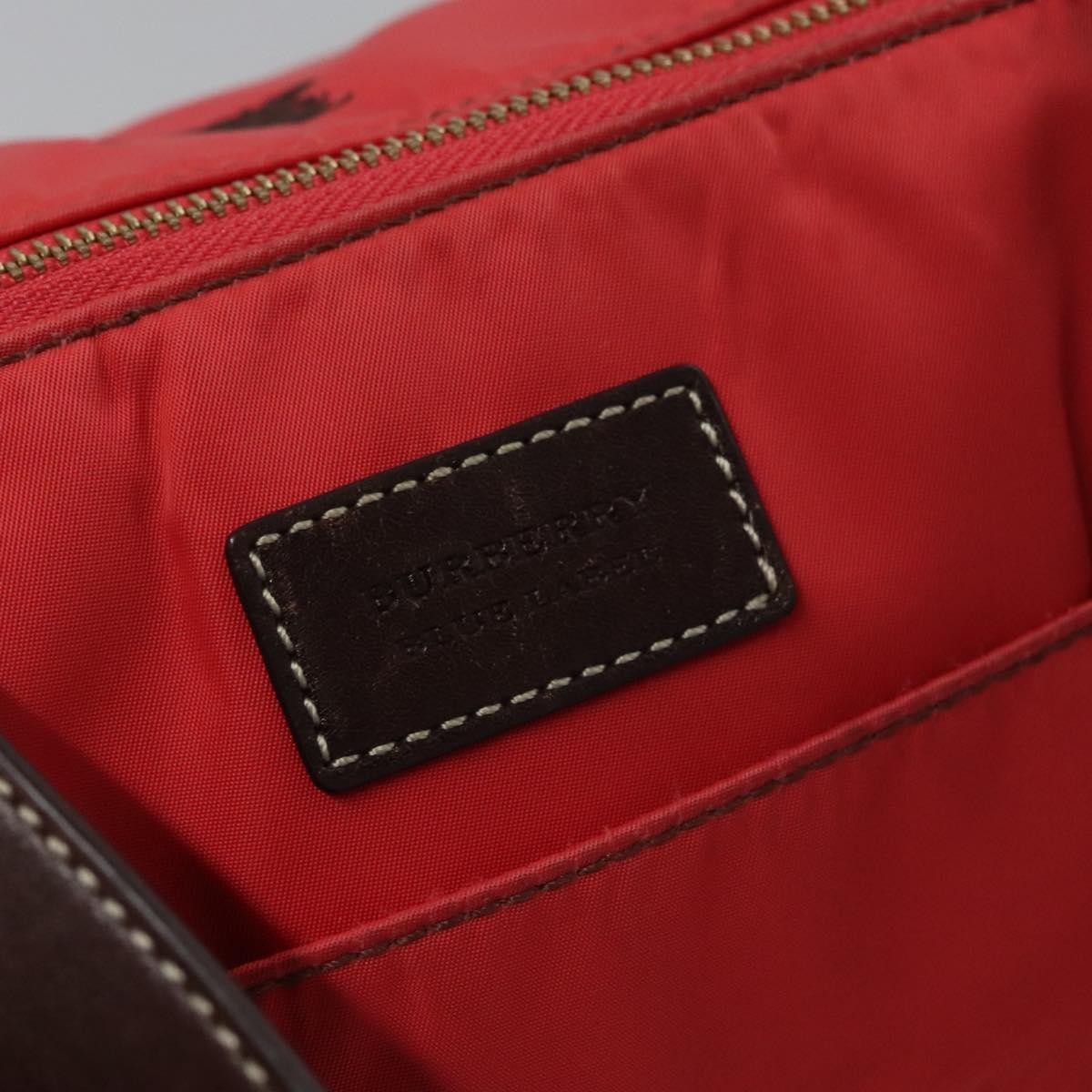 Burberry Blue Label Nylon Red Nylon Tote Bag Bag (Pre-Owned)
